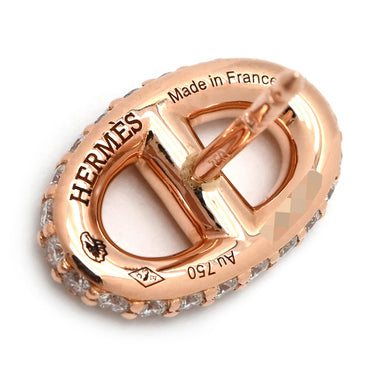エルメス HERMES シェーヌダンクル ファランドール ピアス パヴェダイヤ H221516B 00 ピンクゴールド K18PG ピアス Au750 18K 18金