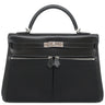 エルメス HERMES ケリーラキ 32 内縫い ブラック ボックスカーフ トワルオフィシエ 2WAYバッグ シルバー金具 黒 ショルダー ハンドバッグ 希少