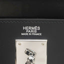 エルメス HERMES ケリーラキ 32 内縫い ブラック ボックスカーフ トワルオフィシエ 2WAYバッグ シルバー金具 黒 ショルダー ハンドバッグ 希少
