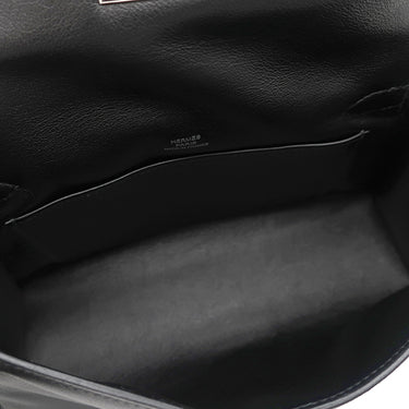 エルメス HERMES ポシェットケリー ブラック エバーグレイン ハンドバッグ シルバー金具 黒 ミニバッグ