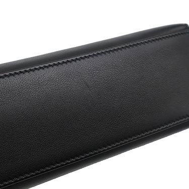 エルメス HERMES ポシェットケリー ブラック エバーグレイン ハンドバッグ シルバー金具 黒 ミニバッグ