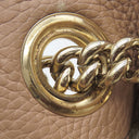グッチ GUCCI ソーホー インターロッキングG 536196 ベージュ レザー トートバッグ ゴールド金具 ブラウン 茶 ハンドバッグ