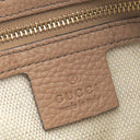 グッチ GUCCI ソーホー インターロッキングG 536196 ベージュ レザー トートバッグ ゴールド金具 ブラウン 茶 ハンドバッグ