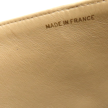 シャネル CHANEL マトラッセ 25 フラップバッグ A01112 ベージュ レザー ショルダーバッグ ゴールド金具 ダブルフラップ ダブルチェーン