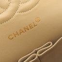 シャネル CHANEL マトラッセ 25 フラップバッグ A01112 ベージュ レザー ショルダーバッグ ゴールド金具 ダブルフラップ ダブルチェーン