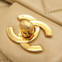 シャネル CHANEL マトラッセ 25 フラップバッグ A01112 ベージュ レザー ショルダーバッグ ゴールド金具 ダブルフラップ ダブルチェーン