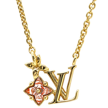 ルイヴィトン LOUIS VUITTON コリエ ルルグラム M00783 ゴールド GP ネックレス フラワーモチーフ LVサークル