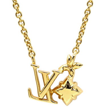 ルイヴィトン LOUIS VUITTON コリエ ルルグラム M00783 ゴールド GP ネックレス フラワーモチーフ LVサークル