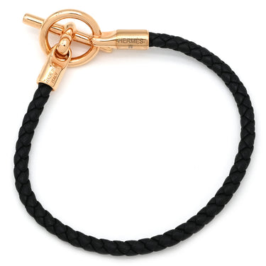 エルメス HERMES グレナン H H071681FO89T2 ブラック×ピンクゴールド ヴォースイフト GP T2 ブレスレット ピンクゴールド金具 新品 未使用 黒 ローズゴールド