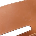 エルメス HERMES ヴァルパライソMM ゴールド トワルシェブロン レザー ハンドバッグ シルバー金具 茶