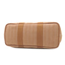 エルメス HERMES ヴァルパライソMM ゴールド トワルシェブロン レザー ハンドバッグ シルバー金具 茶