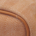 エルメス HERMES ヴァルパライソMM ゴールド トワルシェブロン レザー ハンドバッグ シルバー金具 茶