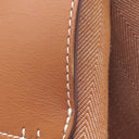 エルメス HERMES ヴァルパライソMM ゴールド トワルシェブロン レザー ハンドバッグ シルバー金具 茶