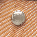 エルメス HERMES ヴァルパライソMM ゴールド トワルシェブロン レザー ハンドバッグ シルバー金具 茶