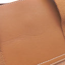 エルメス HERMES ヴァルパライソMM ゴールド トワルシェブロン レザー ハンドバッグ シルバー金具 茶