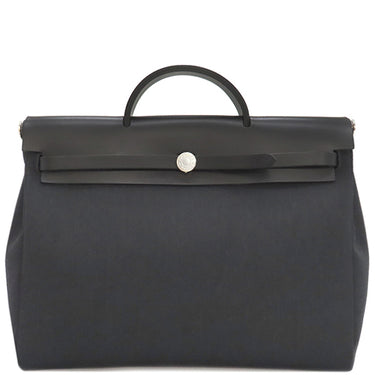 エルメス HERMES メッセンジャー エールバッグ 39 ブラック トワルミリテール ヴァッシュハンター 2WAYバッグ シルバー金具 黒 トワルミリタリー