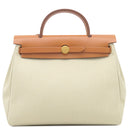 エルメス HERMES エールバッグジップPM 31 ベージュ×ゴールド トワルアッシュ ヴァッシュハンター 2WAYバッグ 茶 ルトゥルネ