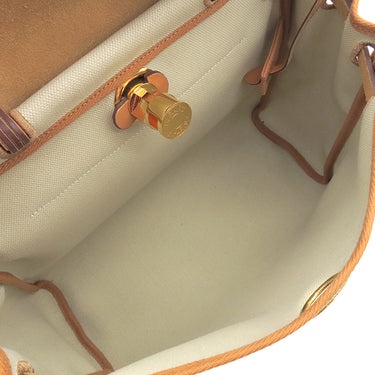 エルメス HERMES エールバッグジップPM 31 ベージュ×ゴールド トワルアッシュ ヴァッシュハンター 2WAYバッグ 茶 ルトゥルネ