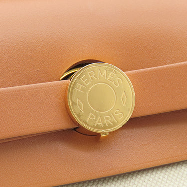 エルメス HERMES エールバッグジップPM 31 ベージュ×ゴールド トワルアッシュ ヴァッシュハンター 2WAYバッグ 茶 ルトゥルネ