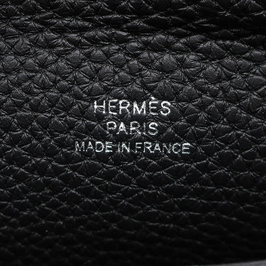 エルメス HERMES ヴィドポッシュ ブラック×ジョーヌナプル トゴ ショルダーバッグ シルバー金具 黒 黄色 クロスボディ