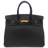 エルメス HERMES バーキン35 ブラック トゴ ハンドバッグ ゴールド金具 黒