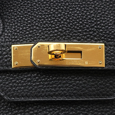 エルメス HERMES バーキン35 ブラック トゴ ハンドバッグ ゴールド金具 黒