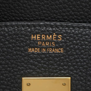 エルメス HERMES バーキン35 ブラック トゴ ハンドバッグ ゴールド金具 黒