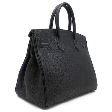 エルメス HERMES バーキン35 ブラック トゴ ハンドバッグ ゴールド金具 黒