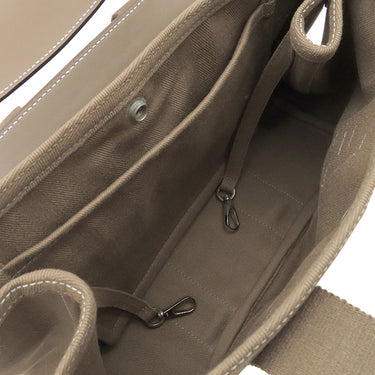 エルメス HERMES ヴァルパライソ PM エトゥープ トワルシェブロン スイフト ハンドバッグ シルバー金具 グレージュ