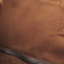 エルメス HERMES サクソー MM ブラウン×ベージュ トワルアッシュ ハンドバッグ シルバー金具 茶 トワルH