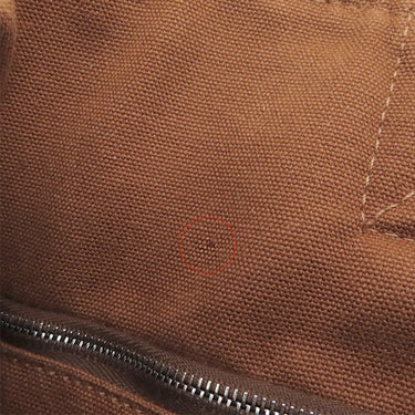 エルメス HERMES サクソー MM ブラウン×ベージュ トワルアッシュ ハンドバッグ シルバー金具 茶 トワルH