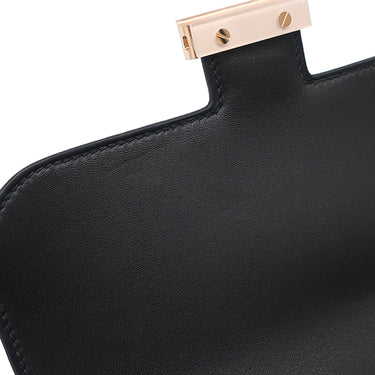 エルメス HERMES コンスタンス3 ミニ ミロワール ブラック ヴォーエプソン ショルダーバッグ ローズゴールド金具 黒 ピンクゴールド