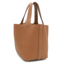 エルメス HERMES ピコタンロック PM ゴールド トリヨンクレマンス ハンドバッグ シルバー金具 茶