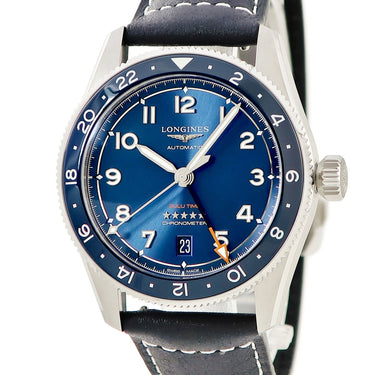 腕時計 ロンジン LONGINES スピリット ズールータイム L3.802.4.93.2 自動巻き メンズ 新品未使用 デイト ブルー 青 アラビア GMT