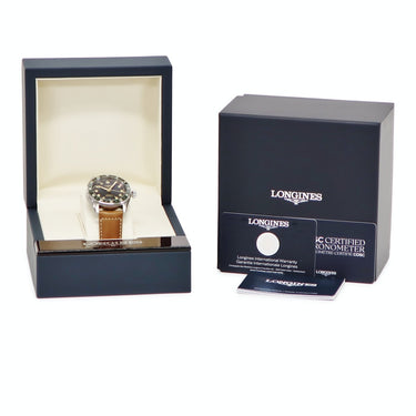 腕時計 ロンジン LONGINES スピリット ズールータイム L3.802.4.63.2 自動巻き メンズ 新品未使用 デイト 黒 緑 アラビア GMT