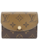 ルイヴィトン LOUIS VUITTON ポルトモネ ロザリ M82333 モノグラムリバース モノグラムキャンバス モノグラムリバースキャンバス コインケース ゴールド金具 茶 小銭入れ カードケース