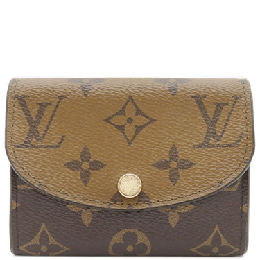 ルイヴィトン LOUIS VUITTON ポルトモネ ロザリ M82333 モノグラムリバース モノグラムキャンバス モノグラムリバースキャンバス コインケース ゴールド金具 茶 小銭入れ カードケース