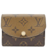 ルイヴィトン LOUIS VUITTON ポルトモネ ロザリ M82333 モノグラムリバース モノグラムキャンバス モノグラムリバースキャンバス コインケース ゴールド金具 茶 小銭入れ カードケース
