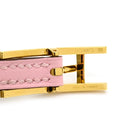 エルメス HERMES ピーアピ ドゥブルトゥール ローズサクラ×グリミスティ ヴォースイフト メタル T2 ブレスレット ゴールド金具 アピ バックル