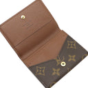 ルイヴィトン LOUIS VUITTON アンヴェロップ カルト ドゥ ヴィジット M63801 モノグラム モノグラムキャンバス カードケース ゴールド金具 茶 名刺入れ 定期入れ