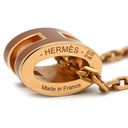 エルメス HERMES ポップアッシュ ミニ ペンダント ニューゴールド×ピンクゴールド GP ラッカー ネックレス ローズゴールド金具 Hモチーフ