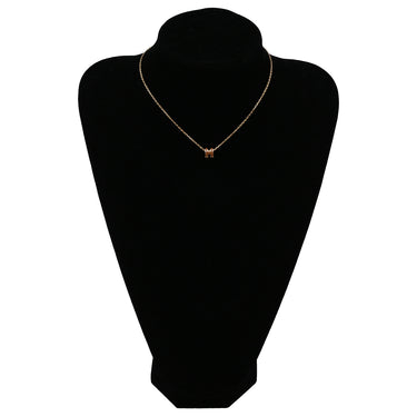 エルメス HERMES ポップアッシュ ミニ ペンダント ニューゴールド×ピンクゴールド GP ラッカー ネックレス ローズゴールド金具 Hモチーフ