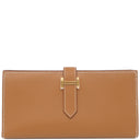 エルメス HERMES ベアンスフレ ゴールド ヴォーエプソン 長財布 ゴールド金具 茶 二つ折り財布