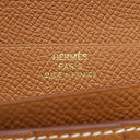 エルメス HERMES ベアンスフレ ゴールド ヴォーエプソン 長財布 ゴールド金具 茶 二つ折り財布