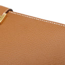 エルメス HERMES ベアンスフレ ゴールド ヴォーエプソン 長財布 ゴールド金具 茶 二つ折り財布