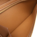 エルメス HERMES ベアンスフレ ゴールド ヴォーエプソン 長財布 ゴールド金具 茶 二つ折り財布