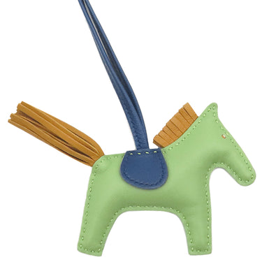 エルメス HERMES ロデオPM ヴェールクリケット×セサミ×ブルードマルト アニューミロ バッグチャーム 緑 茶 紺