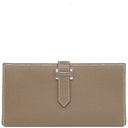 エルメス HERMES ベアンスフレ エトゥープ ヴォーエプソン 長財布 シルバー金具 グレージュ 二つ折り財布