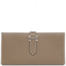 エルメス HERMES ベアンスフレ エトゥープ ヴォーエプソン 長財布 シルバー金具 グレージュ 二つ折り財布