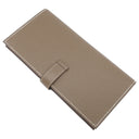 エルメス HERMES ベアンスフレ エトゥープ ヴォーエプソン 長財布 シルバー金具 グレージュ 二つ折り財布